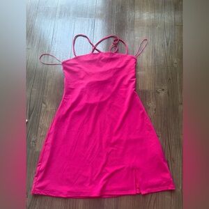 Garage Hot Pink Strappy Dress